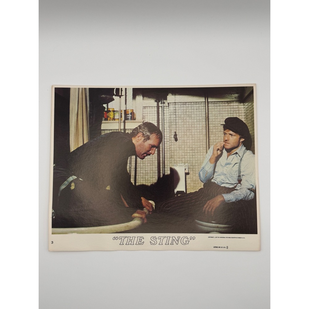 Vintage The Sting 1973 Movie Studio Photo Paul Newman Robert Redford 8x10‎